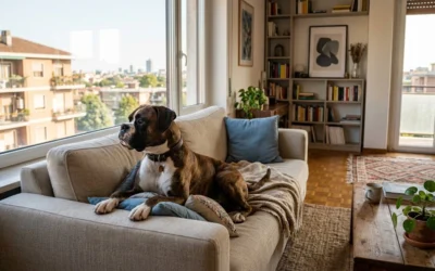 Boxer in appartamento.