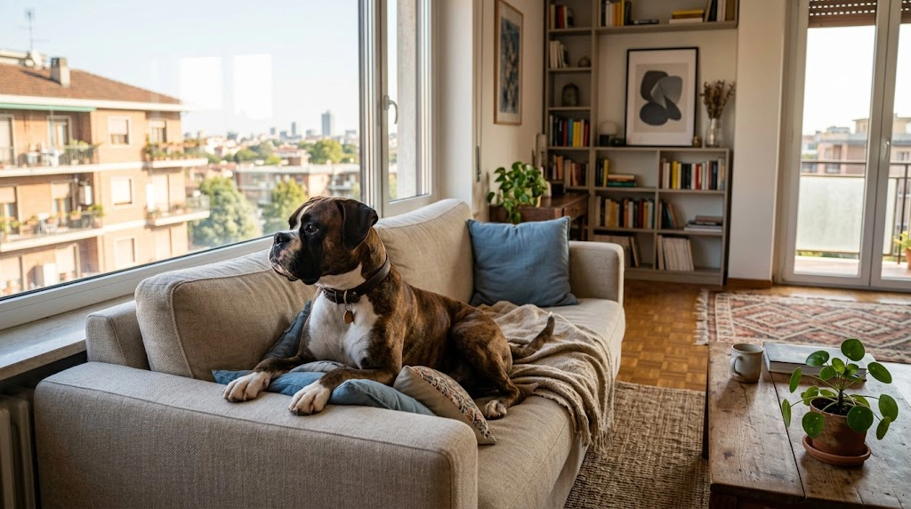 Boxer in appartamento